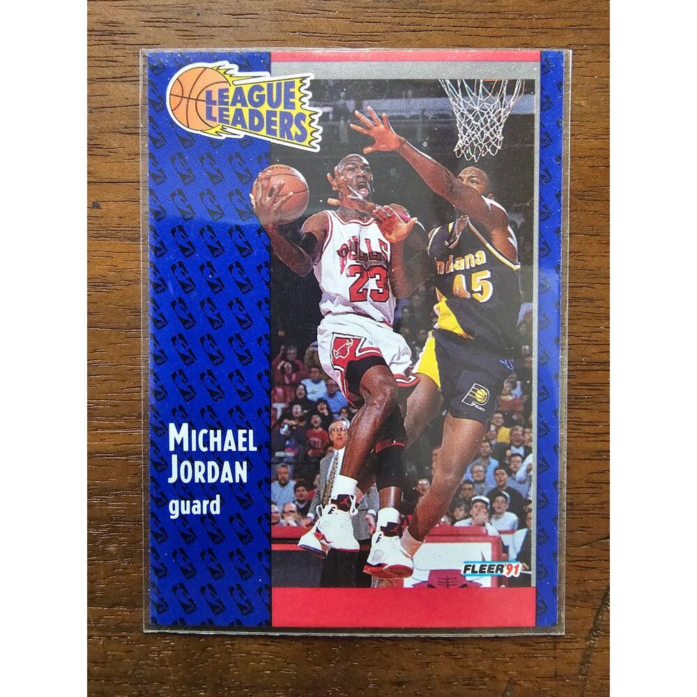 Michael Jordan 1991-1992 Fleer #220 - Chicago Bulls - NBA - Fresh Pull